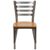 Hercules Restaurant Chair, 16-1-2 in W 17" L 32-1-4" H  XU-DG694BLAD-CLR-NATW-GG