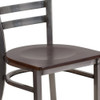 Hercules Restaurant Chair, 16-1-2 in W 17" L 32-1-4" H  XU-DG694BLAD-CLR-WALW-GG