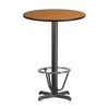 Round Laminate Table, Laminate, Wood Grain