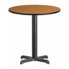Round Natural Laminate Table, Laminate Top, Wood Grain