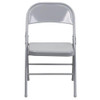 Flash Furniture Gray Metal Folding Chair,PK2 2-HF3-MC-309AS-GY-GG