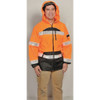 Rain Jacket, Reflective Piping, Polyester, Class 3 R, Orange, 2XL  RWJ107-2X-3X