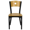 Hercules Restaurant Chair, Wood Back, 16-1-4 in W 21-1-2" L 32-3-4" H  XU-DG-6F2B-CIR-NATW-GG