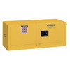 Hazardous Material Storage Cabinet, 12 gal, 0 Shelves, Steel, 43 in W x 18 in H x 18 in D, Yellow