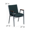 Flash Furniture Fabric Stack Chair w-Arms,Green XU-60154-GN-GG