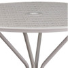 Flash Furniture 35.25" RD Lt Gray Steel Patio Table-Umbrella Hole CO-7-SIL-GG