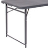 Flash Furniture Rectangle Folding Table, Plastic Top, Grey DAD-LF-122Z-DG-GG