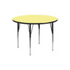 Flash Furniture Round Activity Table, Laminate, Yellow XU-A60-RND-YEL-T-A-GG