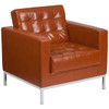 Flash Furniture Cognac Leather Chair,32" H ZB-LACEY-831-2-CHAIR-COG-GG Flash Furniture Cognac Leather Chair,32" H ZB-LACEY-831-2-CHAIR-COG-GG