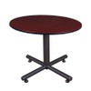 Kobe Round Breakroom Table, 48" W, 29" H, Mahogany TKB48RNDMH
