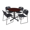 Kobe Kobe Round Table & Chair Set, Wood, Metal, Polypropylene Top TKB36RNDMH44BK