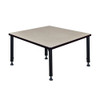 Square Square Classroom Tables, 36 W, 36 L, 23-34 H, Wood, Metal, Maple  TB3636PLAPBK