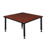 Square Square Classroom Tables, 42 W, 42 L, 23-34 H, Wood, Metal  TB4242CHAPBK
