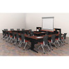 Fusion Fusion Training Tables, 48 W, 24 L, 29 H, Wood, Metal Top MFTT4824CH