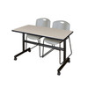 Kobe FlipTop Table, 48" W, 29" H, Laminate Top, Maple MKFT4824PL44GY