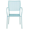 Flash Furniture Blue Patio Chair-Square Back CO-2-SKY-GG Flash Furniture Blue Patio Chair-Square Back CO-2-SKY-GG