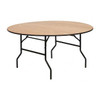 Flash Furniture Round Folding Table, Wood Top, Wood Grain YT-WRFT60-TBL-GG