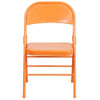 Flash Furniture Orange Marmalade Folding Chair,PK2 2-HF3-ORANGE-GG