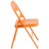 Flash Furniture Orange Marmalade Folding Chair,PK2 2-HF3-ORANGE-GG