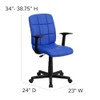Metal Contemporary Chair, 16-3-4" to 21-3-4, Fixed Arms, Blue  GO-1691-1-BLUE-A-GG