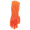 Mcr Safety N2658HVO Chemical Resistant Gloves, PVC, 14 in L, 15 ga, Orange, 2XL, 1 PR N2658HVOXXL
