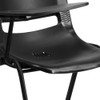 Black Ergonomic Shell Chair with Right Handed Flip-Up Tablet Arm,PK5  5-RUT-EO1-BK-RTAB-GG