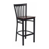 Flash Furniture Restaurant Stool,School Back,Mah Seat XU-DG6R8BSCH-BAR-MAHW-GG