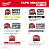 Milwaukee Tool Tape Measure,16 ft L Blade SAE 48-22-1216