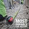 Milwaukee Tool Tape Measure,25 ft L Blade SAE 48-22-1425