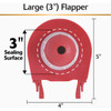 Korky Large 3 In. 2X High Performance Universal Toilet Flapper 3070BP 407395