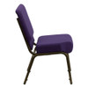 Hercules Church Chair, 21-1-4 in W 25" L 33" H, Fabric Seat  FD-CH0221-4-GV-ROY-GG