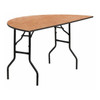 Flash Furniture Half Round Folding Table, Wood Top, Wood Grain YT-WHRFT60-HF-GG