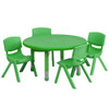 Round Activity Table, Plastic, Steel, Green  YU-YCX-0073-2-ROUND-TBL-GREEN-E-GG