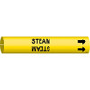 Brady Pipe Marker,Steam,Yel,2-1/2 to 3-7/8 In 4129-C