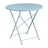 Flash Furniture 30" Round Sky Blue Steel Folding Patio Table CO-4-SKY-GG