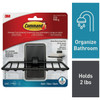 Command Adhesive Soap Dish, Matte Black, 2 Medium Water-Resistant Strips