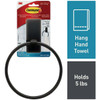 Command Bath Matte Black Adhesive Towel Ring, 2 Strips BATH52-MB-ESF