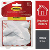 Command Large Designer Hook Value Pack, White, 4 Hooks, 8 Strips 17083-4ES