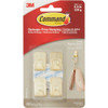 Command Small Metallic Brass Decorative Hook, 4 Hooks, 5 Strips 17032BR-4ES 217188