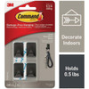Command Small Matte Black Decorative Hook, 4 Hooks, 5 Strips 17032MB-4ES