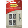 Command Small Matte Black Decorative Hook, 4 Hooks, 5 Strips 17032MB-4ES 221086