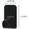 Command Small Matte Black Decorative Hook, 4 Hooks, 5 Strips 17032MB-4ES 221086