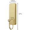Command Medium Satin Brass Decorative Hook , 2 Hooks, 4 Strips 17034BR-2ES 225076