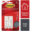 Command Medium Wire Hook, White, 2 Hooks, 3 Strips 17065-ES