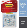 Command Medium Wire Hook Value Pack, Clear, 6 Hooks, 8 Strips 17065CLR-6ES