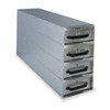 4 Drawer Long Stacked Heavy-Duty Aluminum Drawer Storage - 12"W x 24"H x 50"L