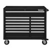 WESTWARD Rolling Tool Cabinet, 13-Drawers, Gloss Black, 42" W x 19" D x 40" H  32H892