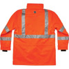 Ergodyne Hooded Jacket, Polyester, Class 3 Type R, Orange, 4XL 8385