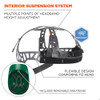 Ergodyne Bump Cap, Short Brim, Polyethylene, Ratchet Suspension, Green 8952