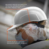 Ergodyne Bump Cap, Short Brim, Polyethylene, Ratchet Suspension, White 8952
